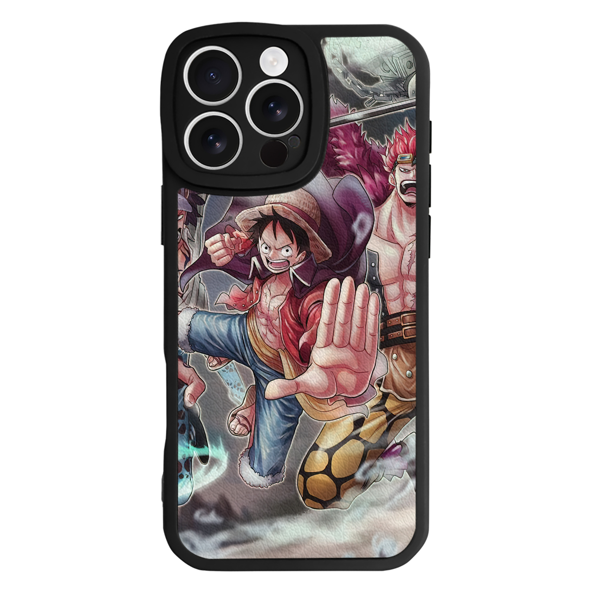 （画像用） ワンピース ONE PIECE 【iPhone 16シリーズ対応】シリコンスマホケース（レザー調） 材質：シリコン